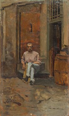  Carlo Copped  (Firenze, 1868 - 1952) : Ritratto di Raffaello Bertelli  - Asta Fotografie, Dipinti e Sculture - Libreria Antiquaria Gonnelli - Casa d'Aste - Gonnelli Casa d'Aste