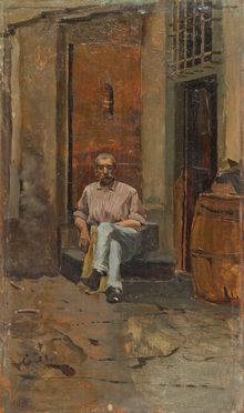  Carlo Copped�  (Firenze, 1868 - 1952) : Ritratto di Raffaello Bertelli  - Asta Fotografie, Dipinti e Sculture - Libreria Antiquaria Gonnelli - Casa d'Aste - Gonnelli Casa d'Aste