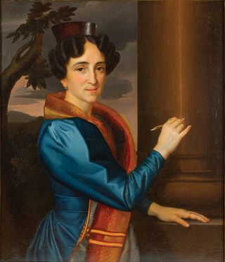  Scuola italiana della prima met&agrave; del XIX secolo : Ritratto di dama  - Asta Fotografie, Dipinti e Sculture - Libreria Antiquaria Gonnelli - Casa d'Aste - Gonnelli Casa d'Aste