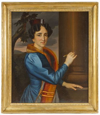  Scuola italiana della prima met&agrave; del XIX secolo : Ritratto di dama  - Asta Fotografie, Dipinti e Sculture - Libreria Antiquaria Gonnelli - Casa d'Aste - Gonnelli Casa d'Aste