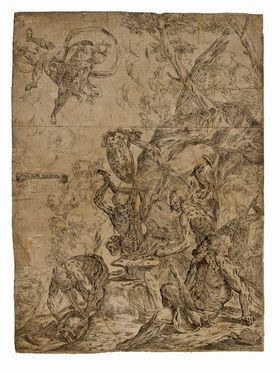  Giovanni Pietro Possenti  (Bologna, 1618 - Padova, 1659) : La fucina di Vulcano.  - Asta STAMPE E DISEGNI DAL XVI AL XX SECOLO - Libreria Antiquaria Gonnelli - Casa d'Aste - Gonnelli Casa d'Aste