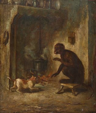 La scimmia e il cane  - Auction Photographs, Paintings and Sculptures - Libreria Antiquaria Gonnelli - Casa d'Aste - Gonnelli Casa d'Aste