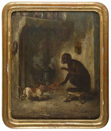 La scimmia e il cane  - Auction Photographs, Paintings and Sculptures - Libreria Antiquaria Gonnelli - Casa d'Aste - Gonnelli Casa d'Aste