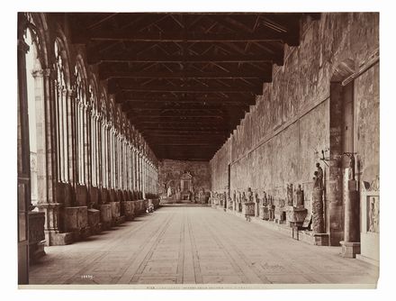 Camposanto. Interno della galleria est.  - Auction Photographs, Paintings and Sculptures - Libreria Antiquaria Gonnelli - Casa d'Aste - Gonnelli Casa d'Aste