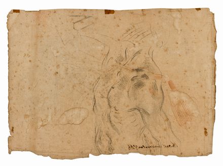  Donato Creti  (Cremona, 1671 - Bologna, 1749) : Studio per due figure a mezzobusto in abiti eleganti (recto) / Studio di nudo virile a mezzobusto (verso).  - Asta STAMPE E DISEGNI DAL XVI AL XX SECOLO - Libreria Antiquaria Gonnelli - Casa d'Aste - Gonnelli Casa d'Aste