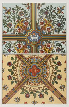  Niedling A. : Kirchen-Malereien im Romanischen und Gothischen stile ... Architettura  - Auction BOOKS, MANUSCRIPTS AND AUTOGRAPHS - Libreria Antiquaria Gonnelli - Casa d'Aste - Gonnelli Casa d'Aste