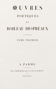  Boileau Nicolas : Oeuvres poétiques de Boileau Despréaux tome premier [-second].  - Asta Libri, Manoscritti e Autografi - Libreria Antiquaria Gonnelli - Casa d'Aste - Gonnelli Casa d'Aste