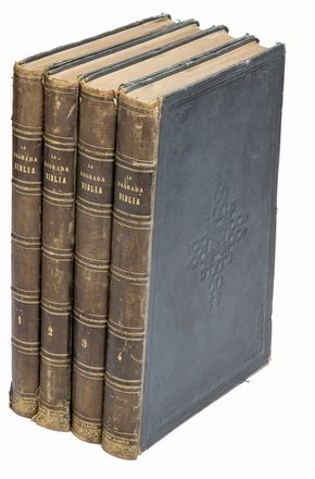 La Sagrada Biblia traducida de la Vulgata Latina al espanol, aclarado el sentido de algunos lugares con la luz que dan los textos oriiginales Hebreo y Griego, [...] por D. Felix Torres Amat  [...] Nueva edicio illustrada por Gustavo Doré ...  Felix Torres Amat, Gustave Doré  (Strasbourg, 1832 - Paris, 1883)  - Asta Libri, Manoscritti e Autografi - Libreria Antiquaria Gonnelli - Casa d'Aste - Gonnelli Casa d'Aste