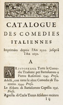  Riccoboni Luigi  Ludovico : Histoire du theatre italien. Depuis la decadence de la Comedie Latine, avec un catalogue des tragedies et comedies Italiennes ...] et une Dissertation sur la tragédie moderne, par Louis Riccoboni.  - Asta Libri, Manoscritti e Autografi - Libreria Antiquaria Gonnelli - Casa d'Aste - Gonnelli Casa d'Aste