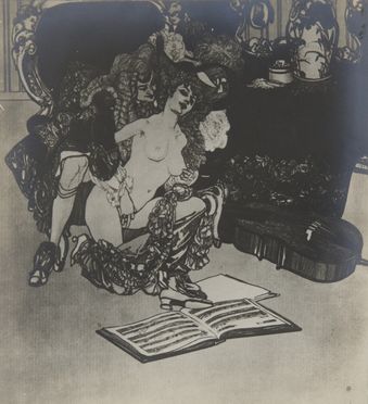  Franz Von Bayros (detto Choisy Le Conin)  (Agram, 1866 - Vienna, 1924) : Bildgaben.  - Auction Prints and Drawings - Libreria Antiquaria Gonnelli - Casa d'Aste - Gonnelli Casa d'Aste