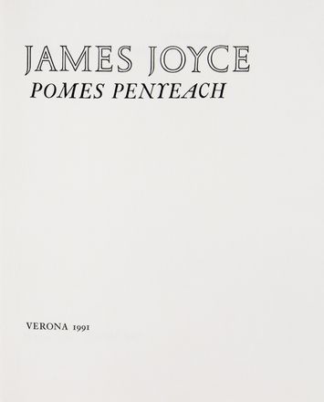 Joyce James : Pomes penyeach.  Valerio Adami  (Bologna, 1935)  - Asta Libri, Manoscritti e Autografi - Libreria Antiquaria Gonnelli - Casa d'Aste - Gonnelli Casa d'Aste