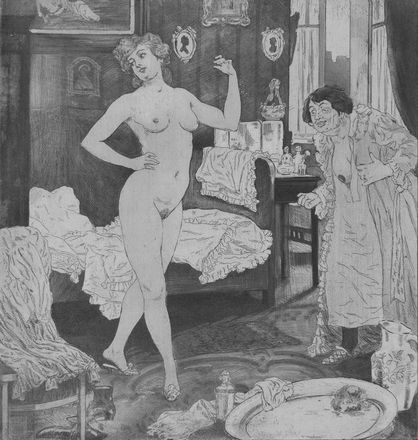  Franz Von Bayros (detto Choisy Le Conin)  (Agram, 1866 - Vienna, 1924) : Serie di tavole erotiche da Die Bonbonni&egrave;re  Emil Sartori  - Asta Stampe e Disegni - Libreria Antiquaria Gonnelli - Casa d'Aste - Gonnelli Casa d'Aste