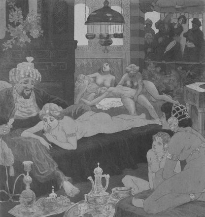  Franz Von Bayros (detto Choisy Le Conin)  (Agram, 1866 - Vienna, 1924) : Serie di tavole erotiche da Die Bonbonni&egrave;re  Emil Sartori  - Asta Stampe e Disegni - Libreria Antiquaria Gonnelli - Casa d'Aste - Gonnelli Casa d'Aste