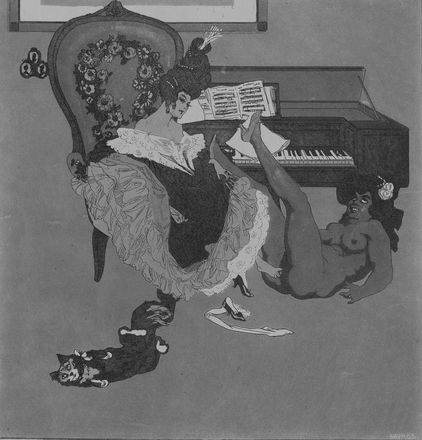  Franz Von Bayros (detto Choisy Le Conin)  (Agram, 1866 - Vienna, 1924) : Serie di tavole erotiche da Die Bonbonni&egrave;re  Emil Sartori  - Asta Stampe e Disegni - Libreria Antiquaria Gonnelli - Casa d'Aste - Gonnelli Casa d'Aste