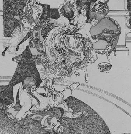  Franz Von Bayros (detto Choisy Le Conin)  (Agram, 1866 - Vienna, 1924) : Serie di tavole erotiche da Die Bonbonni&egrave;re  Emil Sartori  - Asta Stampe e Disegni - Libreria Antiquaria Gonnelli - Casa d'Aste - Gonnelli Casa d'Aste
