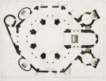  Barozzi Serafino : Pianta e spaccato della celebre chiesa di S. Vitale di Ravenna dati in luce per la prima volta da Serafino Barozzi.  - Asta Libri, Manoscritti e Autografi - Libreria Antiquaria Gonnelli - Casa d'Aste - Gonnelli Casa d'Aste