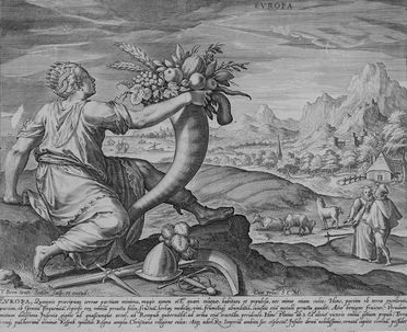  Johannes I (Jan) Sadeler  (Bruxelles,, 1550 - Venezia,, 1600) : Le quattro parti del mondo.  - Auction Prints and Drawings - Libreria Antiquaria Gonnelli - Casa d'Aste - Gonnelli Casa d'Aste
