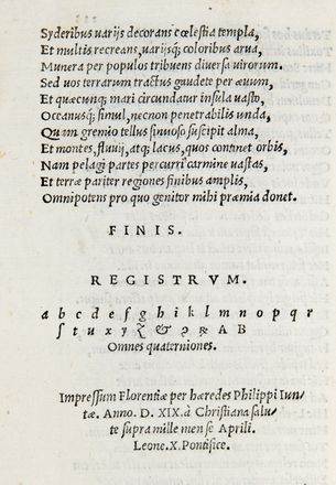  Mela Pomponius : [De situ orbis]. Iulius Solinus. Itinerarium Antonini Aug. Vibius Sequester. P. Victor de regionibus urbis Romae. Dionysius Afer de situ orbis Prisciano interprete  - Asta Libri, Manoscritti e Autografi - Libreria Antiquaria Gonnelli - Casa d'Aste - Gonnelli Casa d'Aste