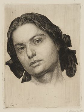  Sigmund Lipinsky  (Graudenz, 1873 - Roma, 1940) : Ritratto di Caterina Lombardo.  - Asta Stampe e Disegni - Libreria Antiquaria Gonnelli - Casa d'Aste - Gonnelli Casa d'Aste
