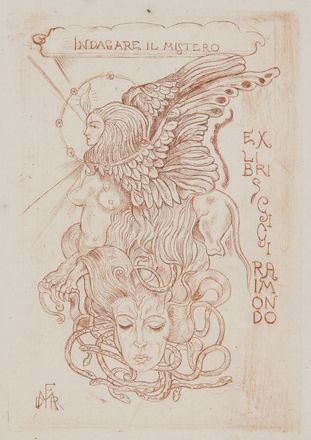  Raoul Dal Molin Ferenzona  (Firenze, 1879 - Milano, 1946) : Sei ex libris.  - Auction Prints and Drawings - Libreria Antiquaria Gonnelli - Casa d'Aste - Gonnelli Casa d'Aste