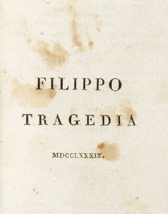 Lotto composto di 11 volumi di teatro.  Vittorio Alfieri, Pietro Aretino, Pietro Metastasio  (Roma, 1698 - Vienna, 1782), Giovanni Battista Niccolini  (San Giuliano Terme, 1872 - Firenze, 1861), Publius Vergilius Maro  - Asta Libri, Manoscritti e Autografi - Libreria Antiquaria Gonnelli - Casa d'Aste - Gonnelli Casa d'Aste