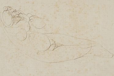  Lorenzo Viani  (Viareggio, 1882 - Ostia, 1936) : Nudo di donna.  - Asta Stampe e Disegni - Libreria Antiquaria Gonnelli - Casa d'Aste - Gonnelli Casa d'Aste