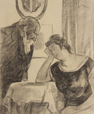  Enrico Sacchetti  (Roma, 1877 - Firenze, 1969) : Tre disegni per illustrazioni di un racconto de La Lettura.  - Asta Stampe e Disegni - Libreria Antiquaria Gonnelli - Casa d'Aste - Gonnelli Casa d'Aste