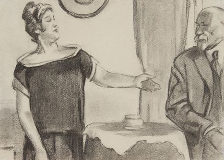  Enrico Sacchetti  (Roma, 1877 - Firenze, 1969) : Tre disegni per illustrazioni di un racconto de La Lettura.  - Asta Stampe e Disegni - Libreria Antiquaria Gonnelli - Casa d'Aste - Gonnelli Casa d'Aste