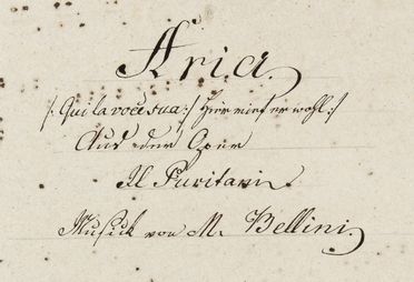 Raccolta miscellanea di arie, cavatine, romanze per baritono tratte da melodrammi di Bellini, Donizetti e Verdi. Musica, Musica, Teatro, Spettacolo  Vincenzo Bellini  (1801 - 1835), Gaetano Donizetti  (1797 - 1848), Giuseppe Verdi  (Roncole Verdi, 1813 - Milano, 1901)  - Auction BOOKS, MANUSCRIPTS AND AUTOGRAPHS - Libreria Antiquaria Gonnelli - Casa d'Aste - Gonnelli Casa d'Aste