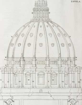  Poleni Giovanni : Memorie istoriche della gran cupola del tempio vaticano, e de' danni di essa, e de' ristoramenti loro, divise in libri cinque. Architettura, Religione, Storia locale, Storia, Diritto e Politica  Antonio Visentini  (Venezia, 1688 - 1782)  - Auction BOOKS, MANUSCRIPTS AND AUTOGRAPHS - Libreria Antiquaria Gonnelli - Casa d'Aste - Gonnelli Casa d'Aste