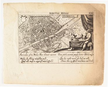  Meisner Daniel : Una veduta e una pianta di Firenze.  - Asta Stampe, disegni, carte geografiche e vedute - Libreria Antiquaria Gonnelli - Casa d'Aste - Gonnelli Casa d'Aste