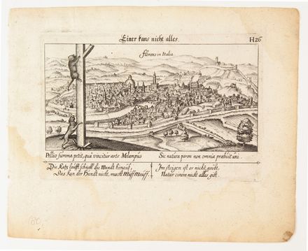  Meisner Daniel : Una veduta e una pianta di Firenze.  - Asta Stampe, disegni, carte geografiche e vedute - Libreria Antiquaria Gonnelli - Casa d'Aste - Gonnelli Casa d'Aste