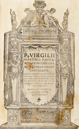  Vergilius Maro Publius : Opera accuratissime castigata cum XI acerrimi iudicii virorum commentariis Servio presertim atque Donato nunc primum ad suam integritatem excussa. Letteratura classica, Classici, Letteratura, Letteratura  Aelius Donatus, Maurus Honoratus Servius  - Auction BOOKS, MANUSCRIPTS AND AUTOGRAPHS - Libreria Antiquaria Gonnelli - Casa d'Aste - Gonnelli Casa d'Aste