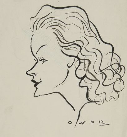  Nino [pseud. di Zanini Giuseppe] Za  (Milano, 1906 - Roma, 1996) : Caricatura di Andreina Pagnani.  Umberto Onorato  (Lucera, 1898 - Cassino, 1967)  - Auction Prints and Drawings - Libreria Antiquaria Gonnelli - Casa d'Aste - Gonnelli Casa d'Aste