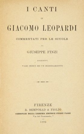  Redi Francesco : Poesie. Letteratura italiana, Poesia, Feste  Folklore  Giochi  Sport, Letteratura, Letteratura  Girolamo Ruscelli  (Viterbo,,  - Venezia,, 1566), Arlotto (piovano), Giacomo Leopardi  - Auction BOOKS, MANUSCRIPTS AND AUTOGRAPHS - Libreria Antiquaria Gonnelli - Casa d'Aste - Gonnelli Casa d'Aste