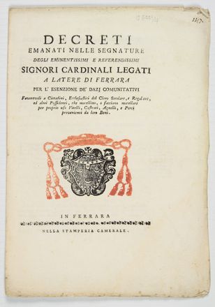  Guarini Marc'Antonio : Compendio historico dell'origine, accrescimento, e prerogative delle Chiese, e luoghi pij della citta, e diocesi di Ferrara....  - Asta Manoscritti, Incunaboli, Autografi e Libri a stampa - Libreria Antiquaria Gonnelli - Casa d'Aste - Gonnelli Casa d'Aste
