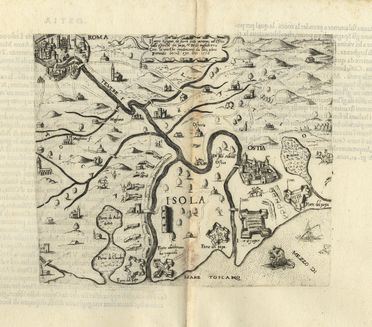  Ballino Giulio : Tre vedute di Ostia, Nettuno e Vicovaro.  Ferdinando Bertelli  - Asta Stampe, disegni, carte geografiche e vedute - Libreria Antiquaria Gonnelli - Casa d'Aste - Gonnelli Casa d'Aste