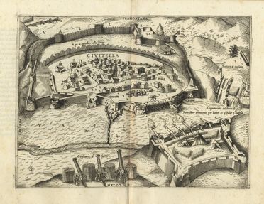  Ballino Giulio : Due vedute di Civitella (del Tronto) e Fano.  - Asta Stampe, disegni, carte geografiche e vedute - Libreria Antiquaria Gonnelli - Casa d'Aste - Gonnelli Casa d'Aste