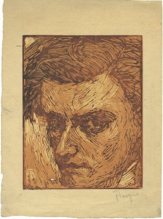  Ferruccio Pasqui  (Rapolano, 1886 - Firenze, 1958) : Due autoritratti (?).  - Asta Stampe, disegni, carte geografiche e vedute - Libreria Antiquaria Gonnelli - Casa d'Aste - Gonnelli Casa d'Aste