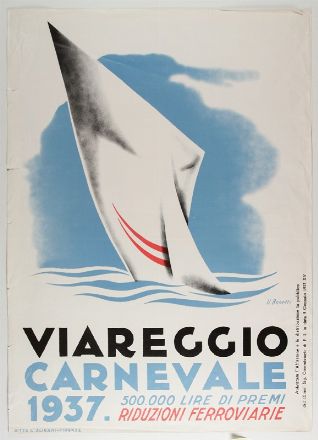  Virginio Bianchi  (Massarosa, 1899 - 1970) [e altri] : Sei manifesti per il Carnevale di Viareggio.  Uberto Bonetti  (Viareggio, 1909 - 1993), Arnaldo Galli  (Viareggio, 1926)  - Auction Prints, Drawings, Maps and Views - Libreria Antiquaria Gonnelli - Casa d'Aste - Gonnelli Casa d'Aste