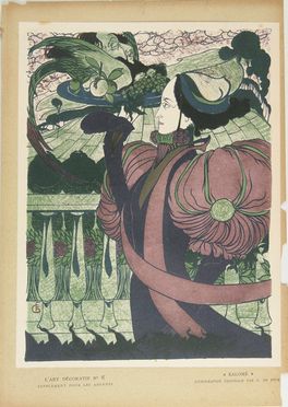  Georges [pseud. di Georges Joseph van Sluijters] De Feure  (Parigi, 1868 - 1943) : Due litografie.  - Asta Stampe, disegni, carte geografiche e vedute - Libreria Antiquaria Gonnelli - Casa d'Aste - Gonnelli Casa d'Aste