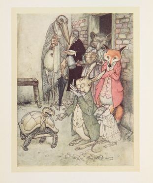  Aesopus : Fables.  Arthur Rackham, Thomas [pseud. di Barham Richard Harris] Ingoldsby  - Asta Manoscritti, Incunaboli, Autografi e Libri a stampa - Libreria Antiquaria Gonnelli - Casa d'Aste - Gonnelli Casa d'Aste