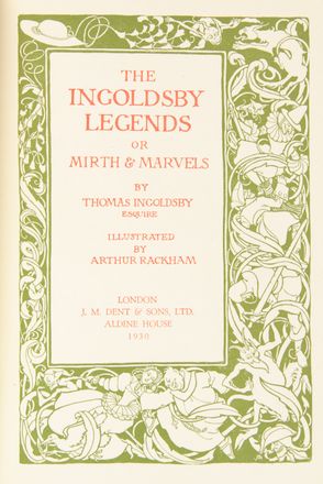  Aesopus : Fables.  Arthur Rackham, Thomas [pseud. di Barham Richard Harris] Ingoldsby  - Asta Manoscritti, Incunaboli, Autografi e Libri a stampa - Libreria Antiquaria Gonnelli - Casa d'Aste - Gonnelli Casa d'Aste