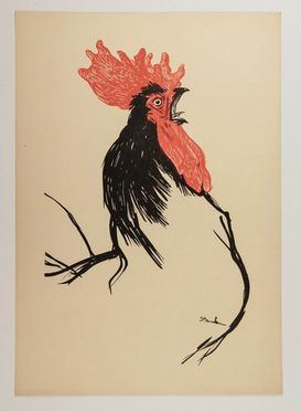  Thophile Alexandre Steinlen  (Losanna, 1859 - Parigi, 1923) : Le chant du coq.  Eugne Grasset  (Losanna, 1841 - Sceaux, 1917)  - Auction Prints, Drawings, Maps and Views - Libreria Antiquaria Gonnelli - Casa d'Aste - Gonnelli Casa d'Aste