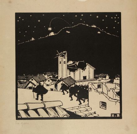  Benito Boccolari  (Modena, 1888 - 1964) : Sette xilografie.  - Asta Stampe, disegni, carte geografiche e vedute - Libreria Antiquaria Gonnelli - Casa d'Aste - Gonnelli Casa d'Aste