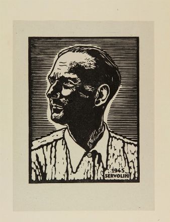  Luigi Servolini  (Livorno, 1900 - 1981) : Coppia di autoritratti.  - Asta Stampe, disegni, carte geografiche e vedute - Libreria Antiquaria Gonnelli - Casa d'Aste - Gonnelli Casa d'Aste