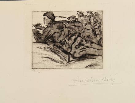  Anselmo Bucci  (Fossombrone, 1887 - Monza, 1955) : Croquis du Front Italien. 50 pointes s&eacute;ches documentaires par Anselmo Bucci. Avec pr&eacute;face de l'artiste en Italien et en Fran&ccedil;ais. En quatre album.  - Asta Stampe, disegni, carte geografiche e vedute - Libreria Antiquaria Gonnelli - Casa d'Aste - Gonnelli Casa d'Aste
