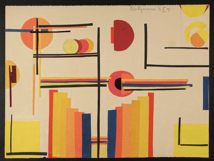 Tre composizioni astratte firmate.  Ilya Chashnik  (Lucyn, 1902 - Leningrad, 1929)  - Auction Prints, Drawings, Maps and Views - Libreria Antiquaria Gonnelli - Casa d'Aste - Gonnelli Casa d'Aste