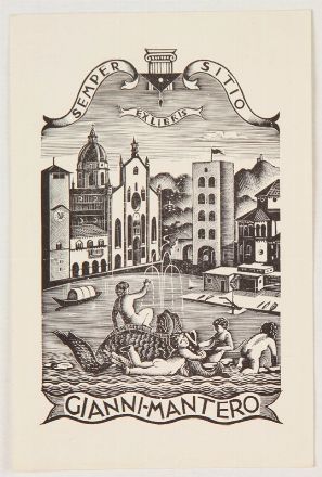  Italo Zetti  (Firenze, 1913 - Casore del Monte, 1978) : Otto ex libris.  - Asta Stampe, disegni, carte geografiche e vedute - Libreria Antiquaria Gonnelli - Casa d'Aste - Gonnelli Casa d'Aste