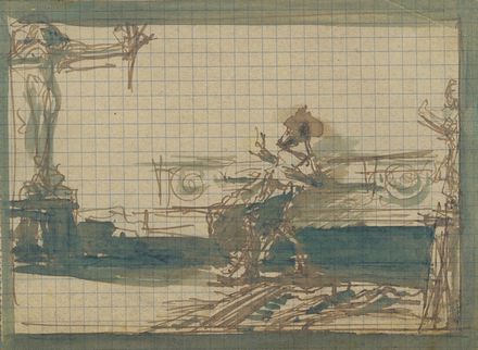  Giulio Bargellini  (Firenze, 1875 - Roma, 1936) : Schizzi, Appunti, Idee.  - Auction Prints, Drawings, Maps and Views - Libreria Antiquaria Gonnelli - Casa d'Aste - Gonnelli Casa d'Aste